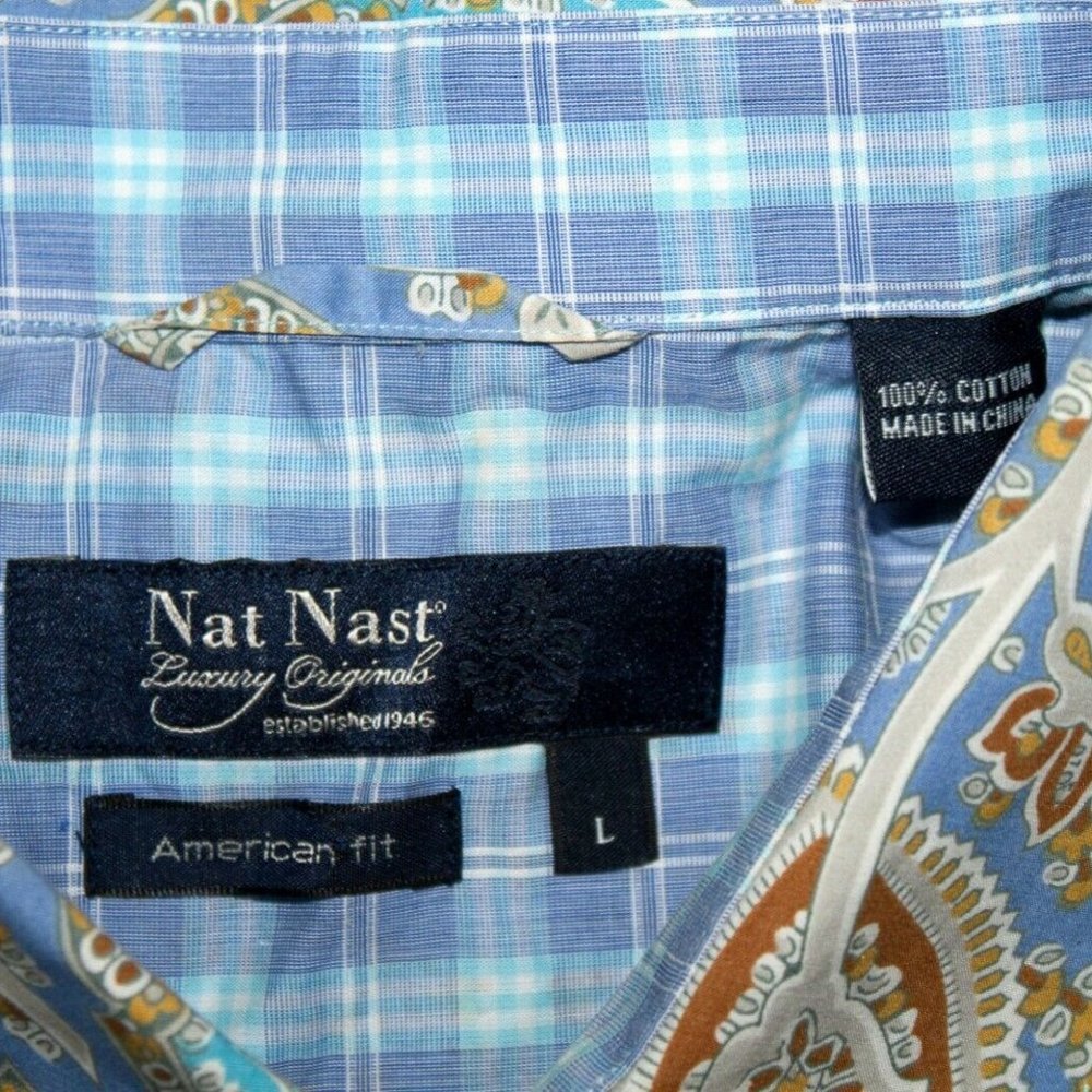 Nat Nast American Fit Mens Short Sleeve Button Fro - Picture 5 of 5